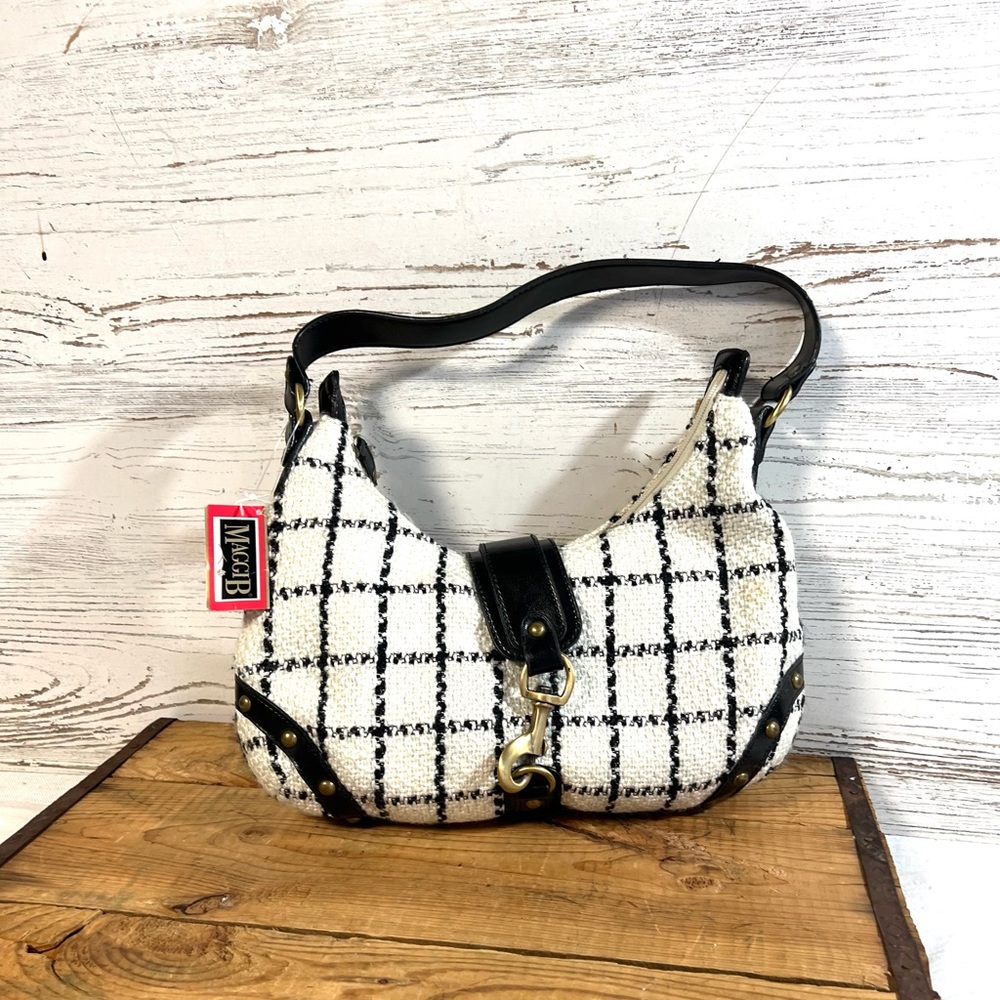 NWT MaggiB purse navy and white shoulder bag